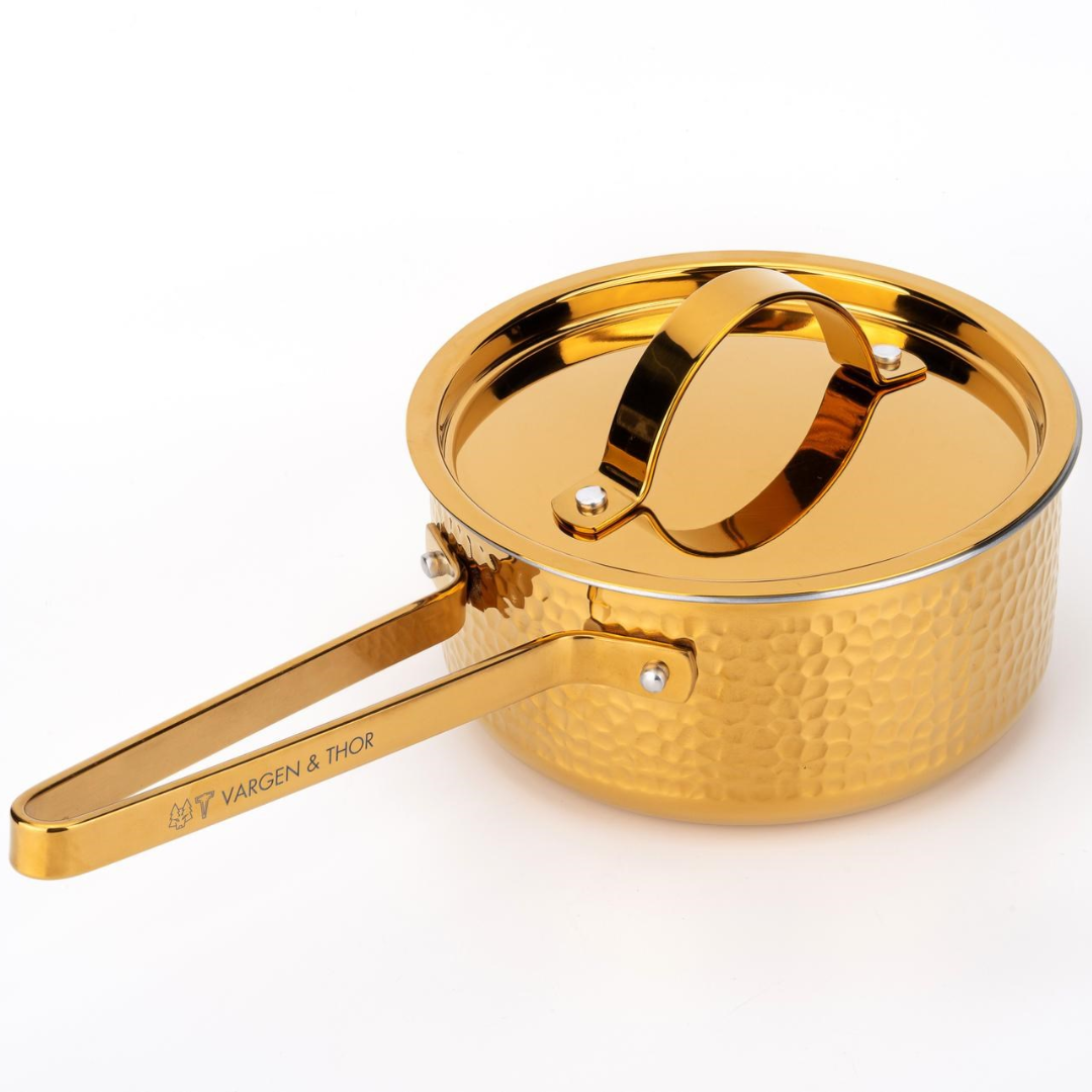 ELIS, 1,6 l Kasserolle mit Deckel (Messing, BRASSA-Serie) – Demo