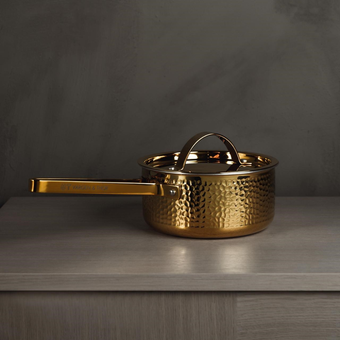 ELIS, 1,6 l Kasserolle mit Deckel (Messing, BRASSA-Serie) – Demo