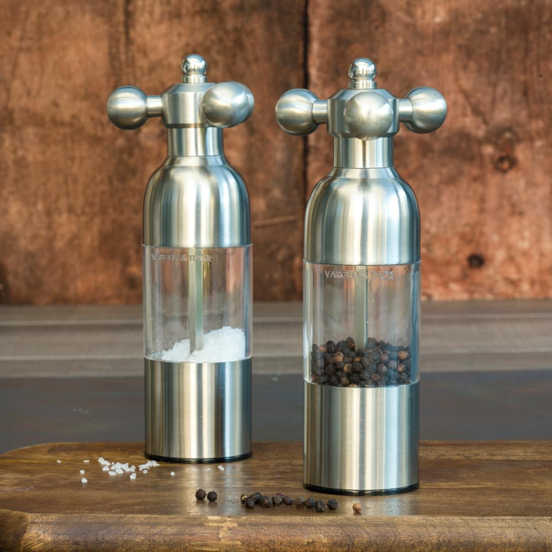 AXIA - Salz- und Pfeffermühle (gebürsteter Stahl) 