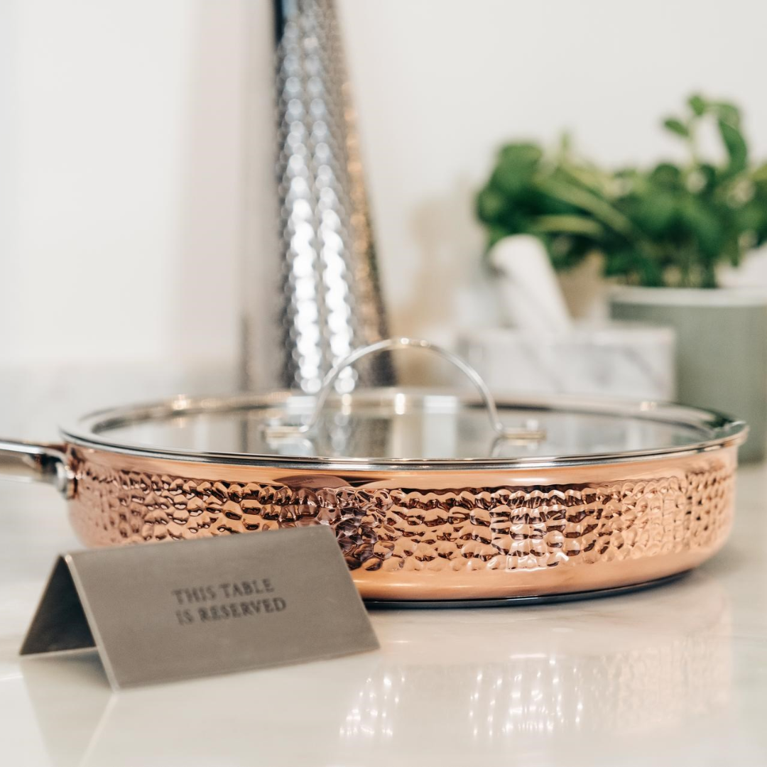 Modell Y – 28 cm Sauterpfanne. Kupfer