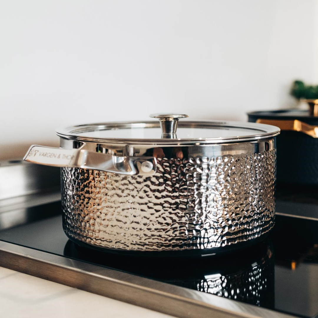 PIXEL - 4L gehämmerter Topf (polierter Stahl) 