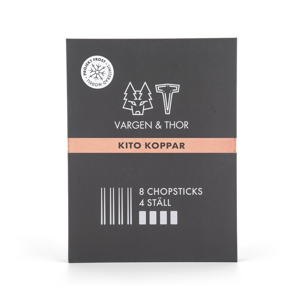 KITO KOBBER - Spisepinde (Kobber-Rose) 4 par + 4 stativer