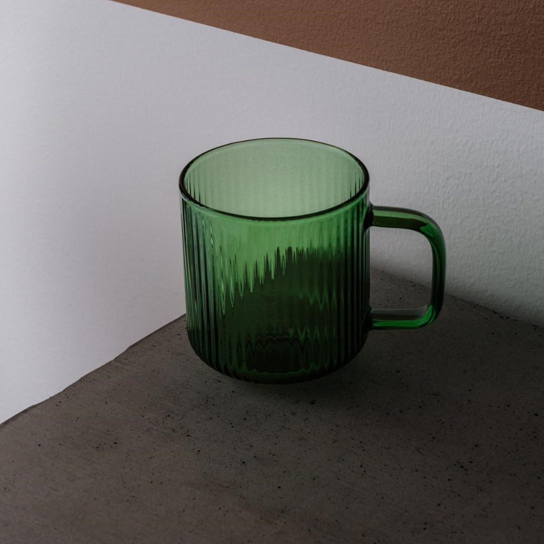 YKON - Kaffeetassen in (grün) (4 x 410 ml), Borosilikat