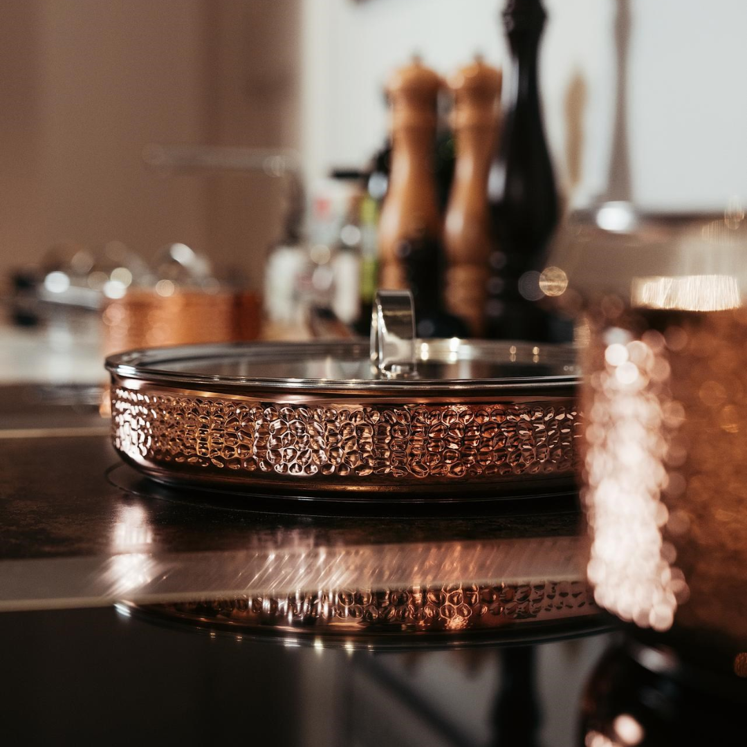 Modell Y - 28cm Sauterpande. Kobber