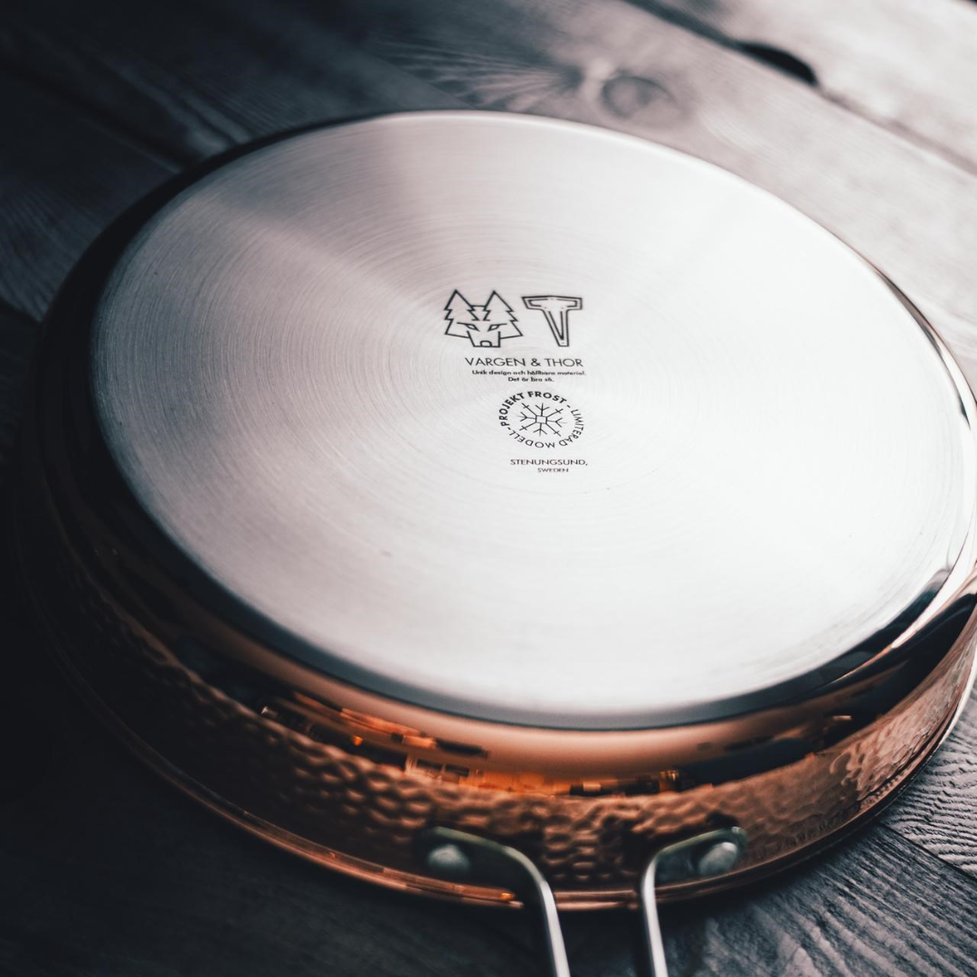 Modell Y - 28cm Sauterpande. Kobber