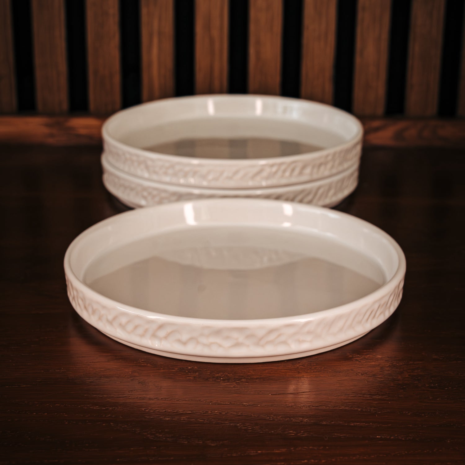 Servicen C - 4 x frokosttallerkener (Hvid)