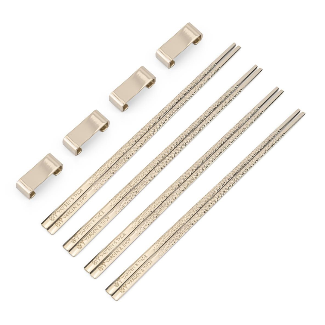 KITO CAVA - Spisepinde (Cava) 4 par + 4 stativer