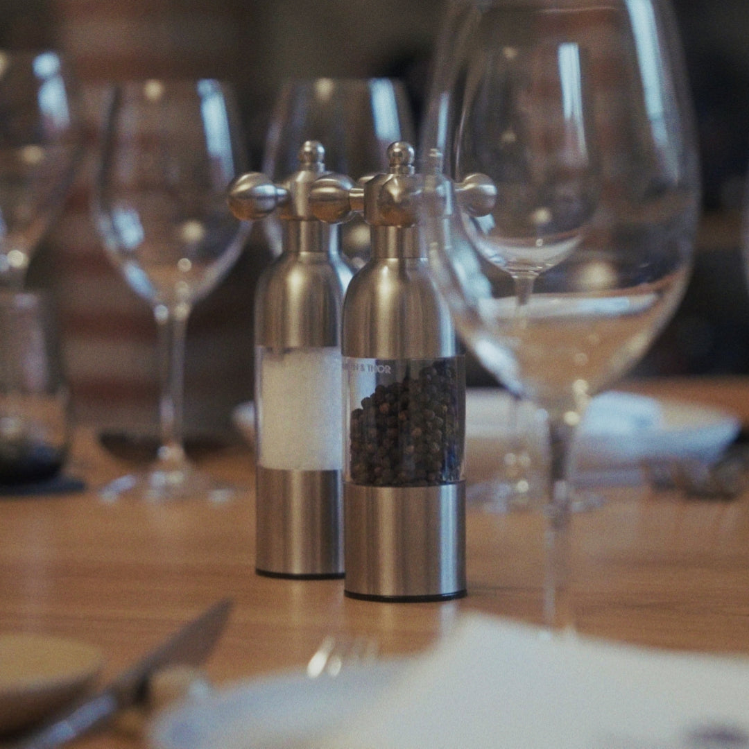 AXIA - Salz- und Pfeffermühle (gebürsteter Stahl) 