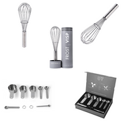 FROST - Bundle med piskeris og måleskeer (Sølv)