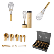 FROST - Bundle mit Schneebesen und Messlöffeln (Messing)