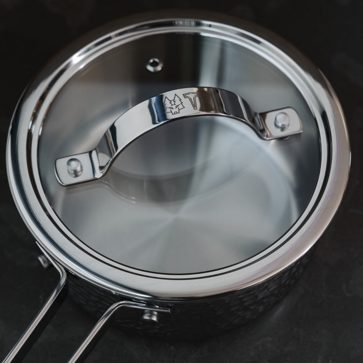 TEDDY - 1L Kasserolle. Poleret sølv