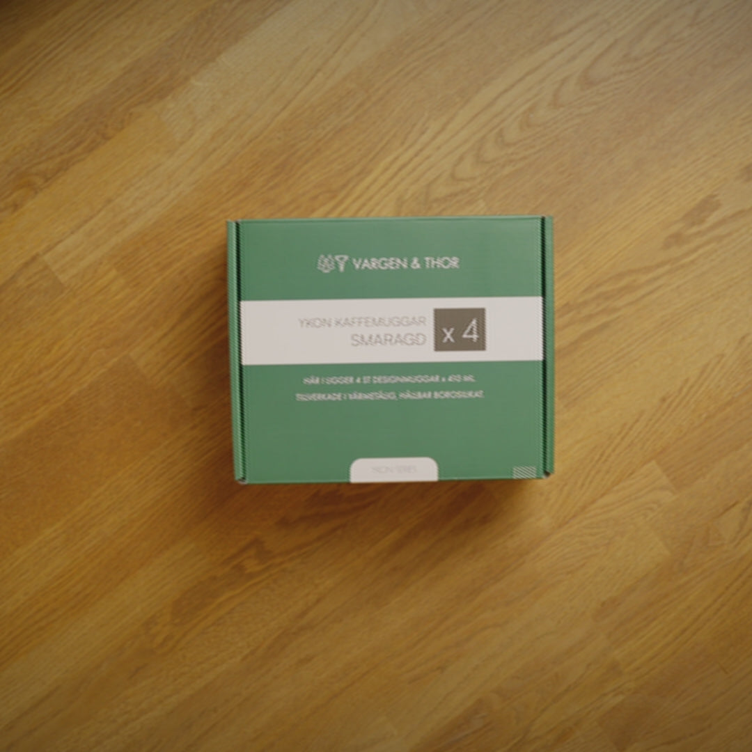 Indlæs video: YKON - kaffekopper i (grøn) (4 x 410 ml), Borosilikat