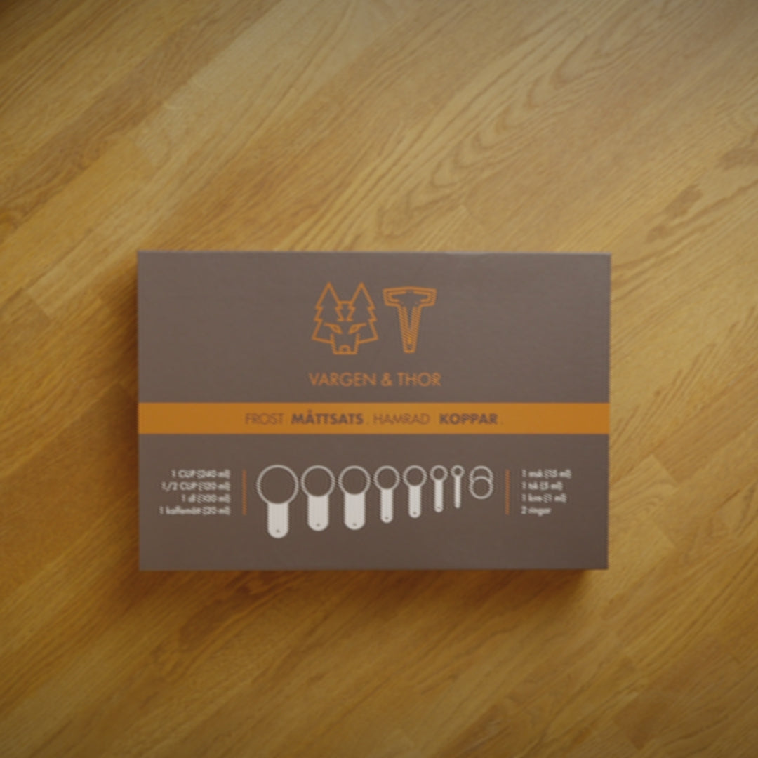 Indlæs video: FROST - Måleskeer (Kobber) 7 dele