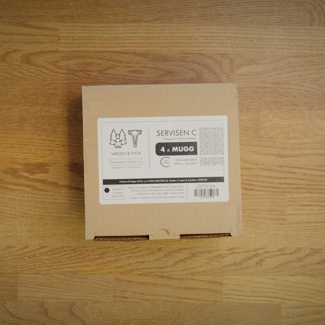 Indlæs video: Servicen C - 4 x kopper/krus (Antracit)