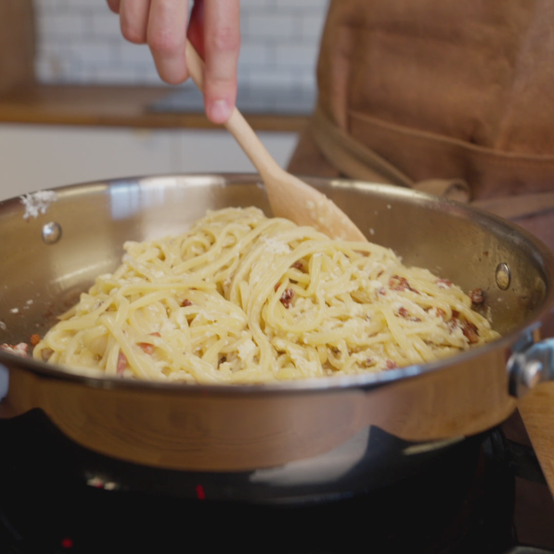 Video laden: ALFA - 28 cm Nudelpfanne, Serie: BLACK STEEL (inkl. Schloss)