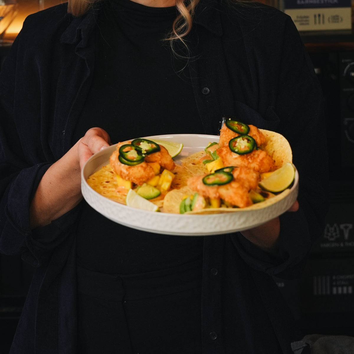 Servicen C - 4 x middagstallerkener (Hvid)