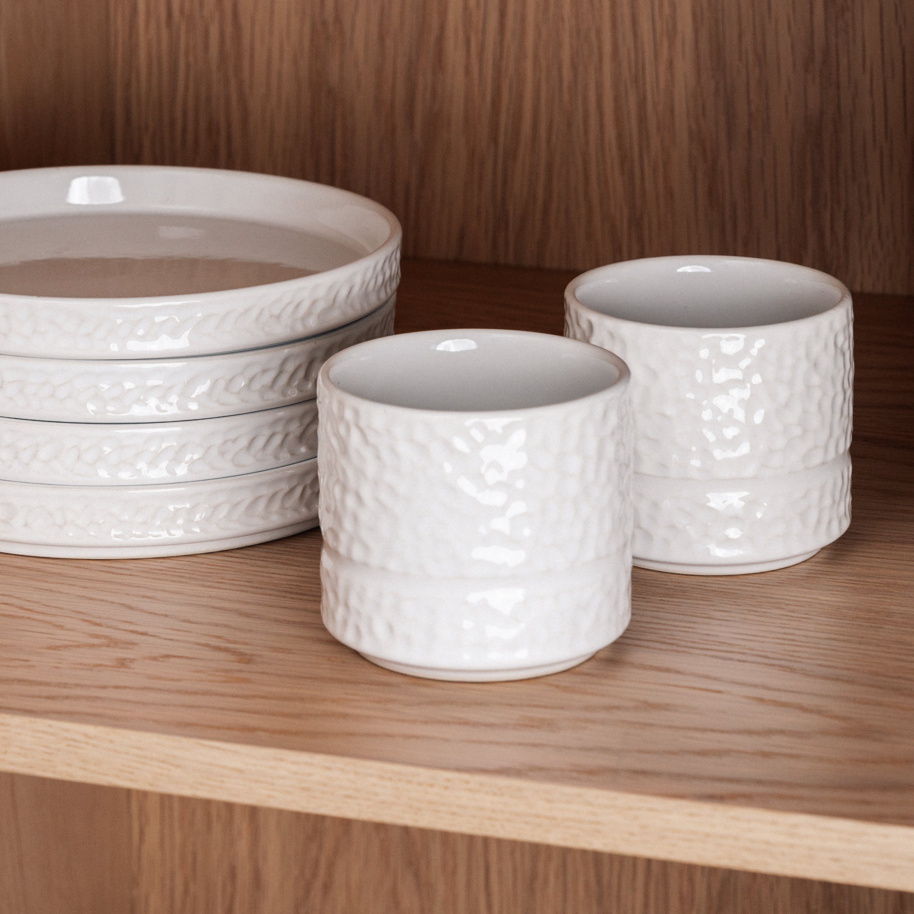 Servicen C - 4 x kopper/krus (Hvid)