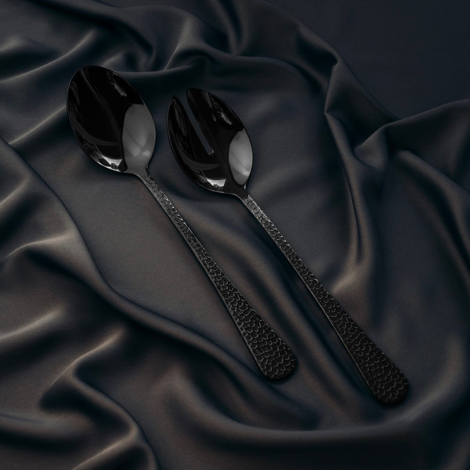 FROST ONYX - Salatbesteck (Onyx Schwarz)