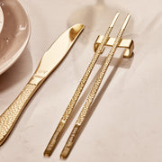 KITO BRASS - Spisepinde (Messing) 4 par + 4 stativer