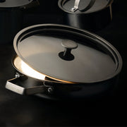 ALFA - 28 cm Nudelpfanne, Serie: BLACK STEEL (inkl. Schloss)